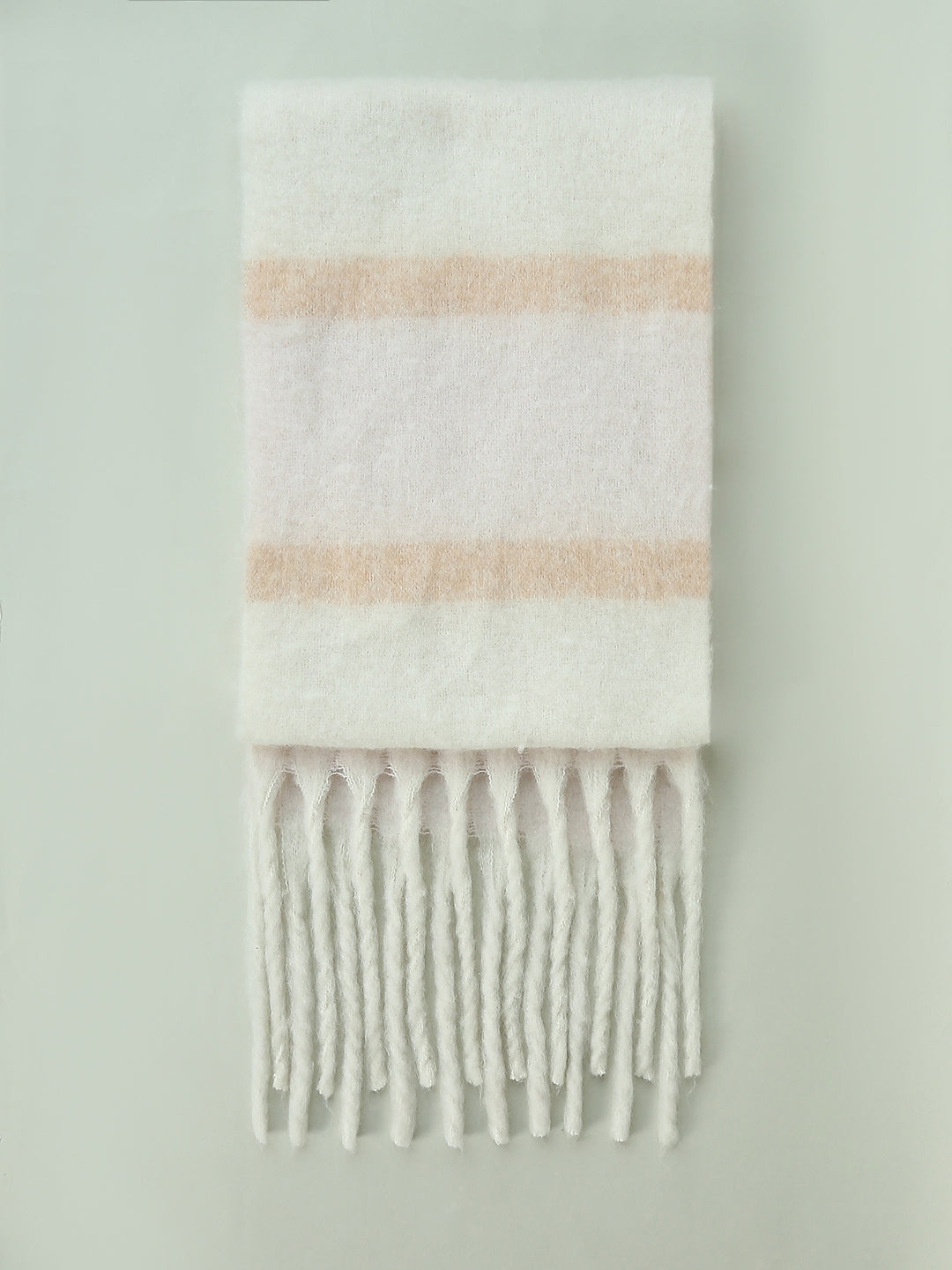 White Striped Scarf