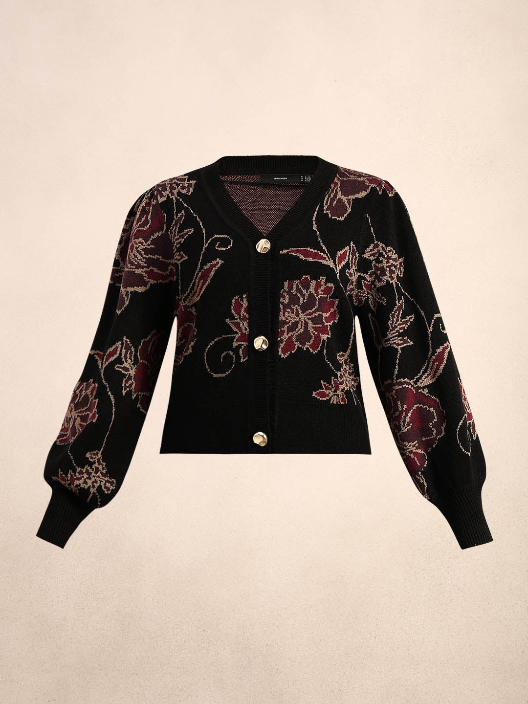 Embroidered Floral Knit Cardigan
