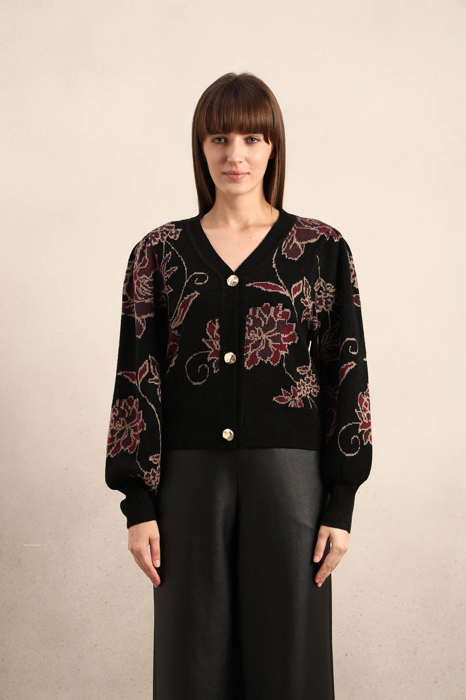 Embroidered Floral Knit Cardigan