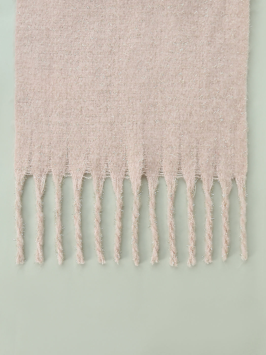 Knitted Fringe Detail Scarf
