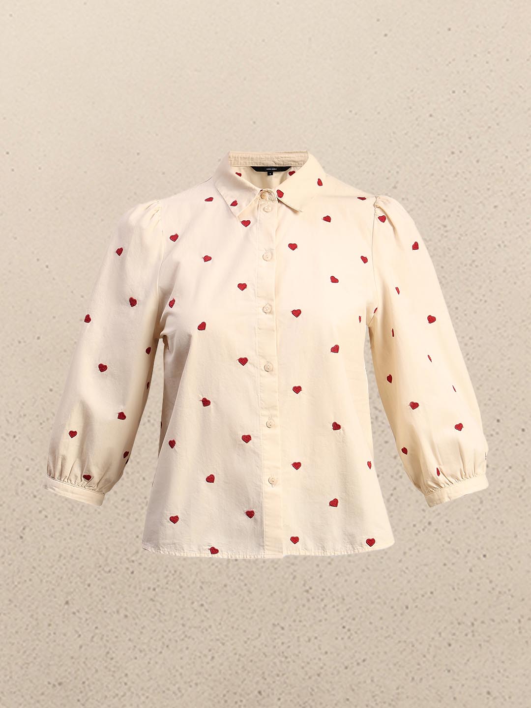 Off-White Heart Embroidered Shirt
