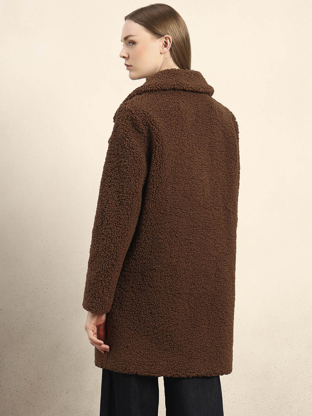 Brown Long Teddy Coat