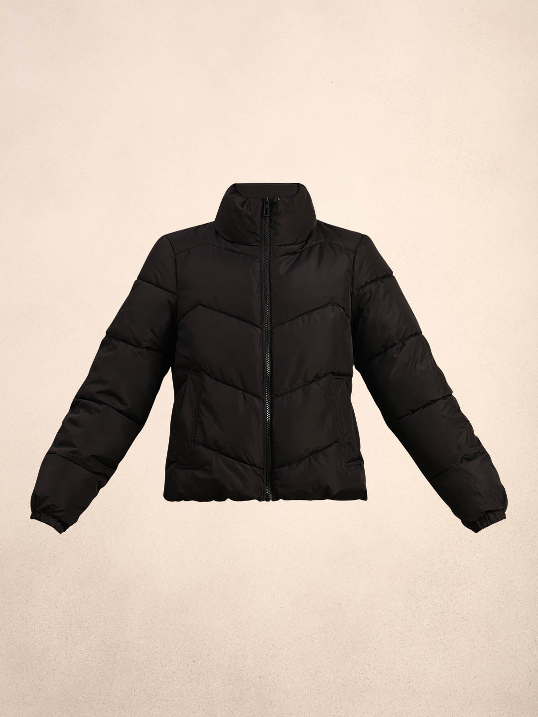 Black Short Puffer Jacket