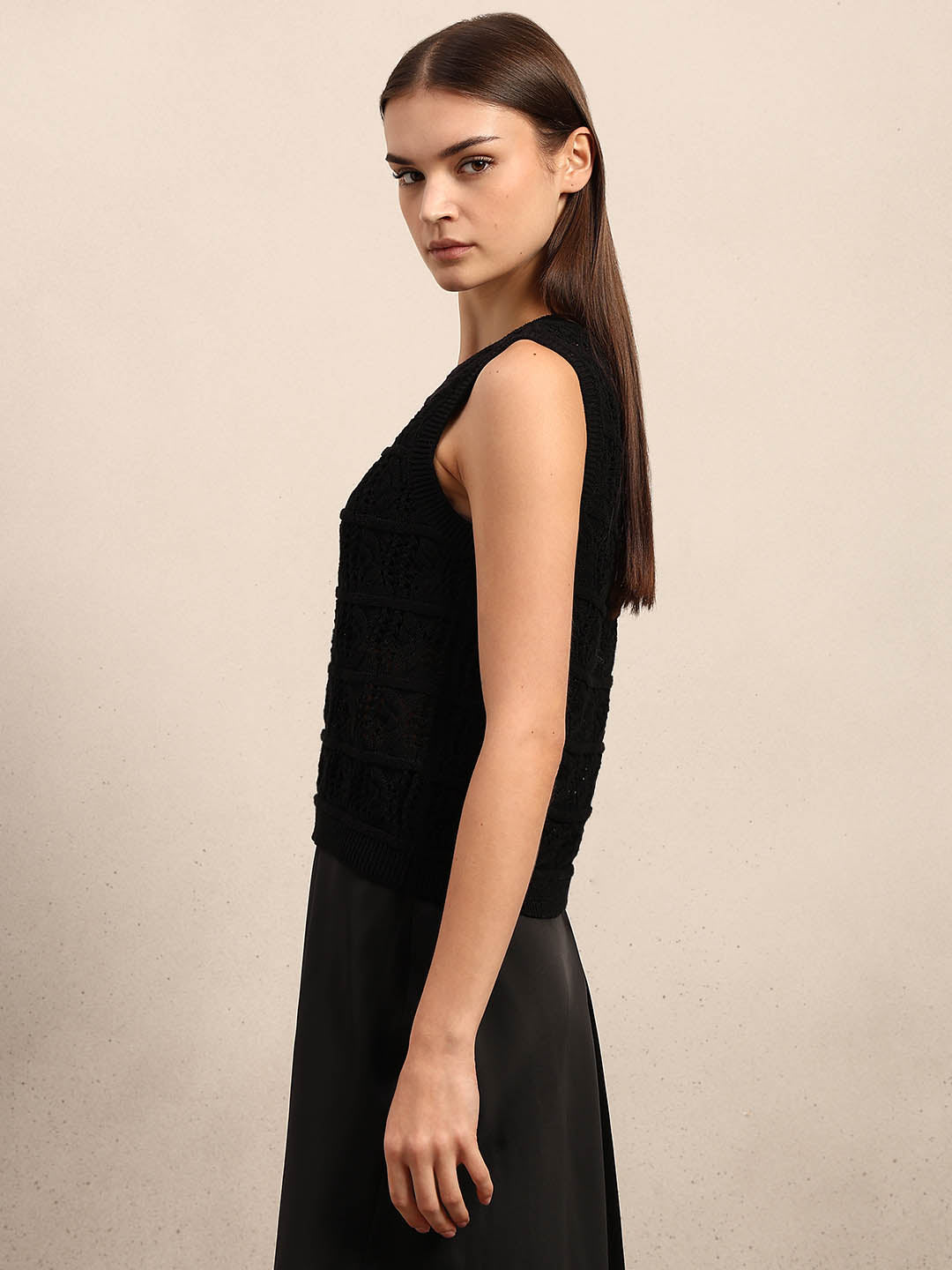 O-Neck Knitted Sleeveless Pullover