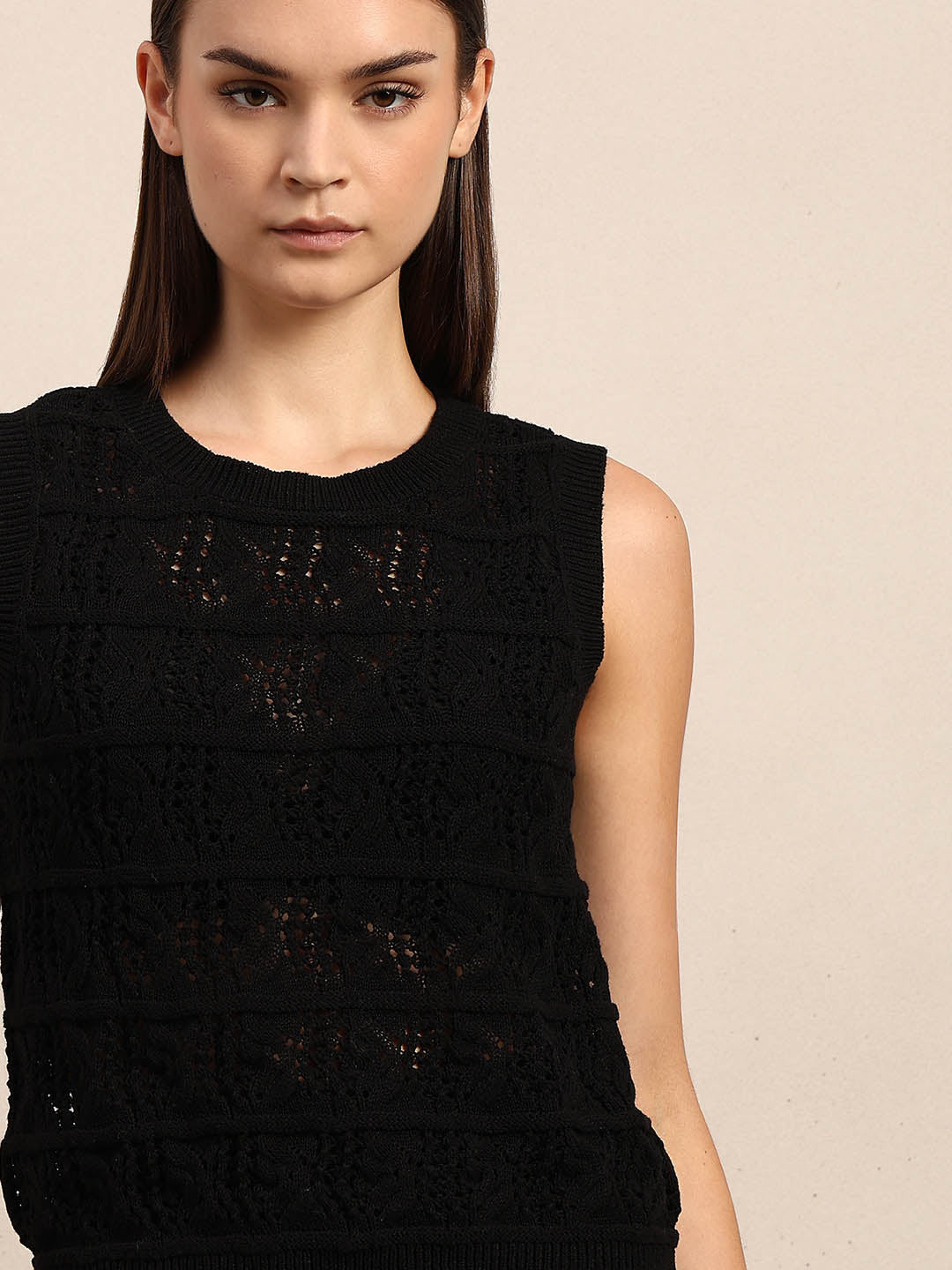 O-Neck Knitted Sleeveless Pullover