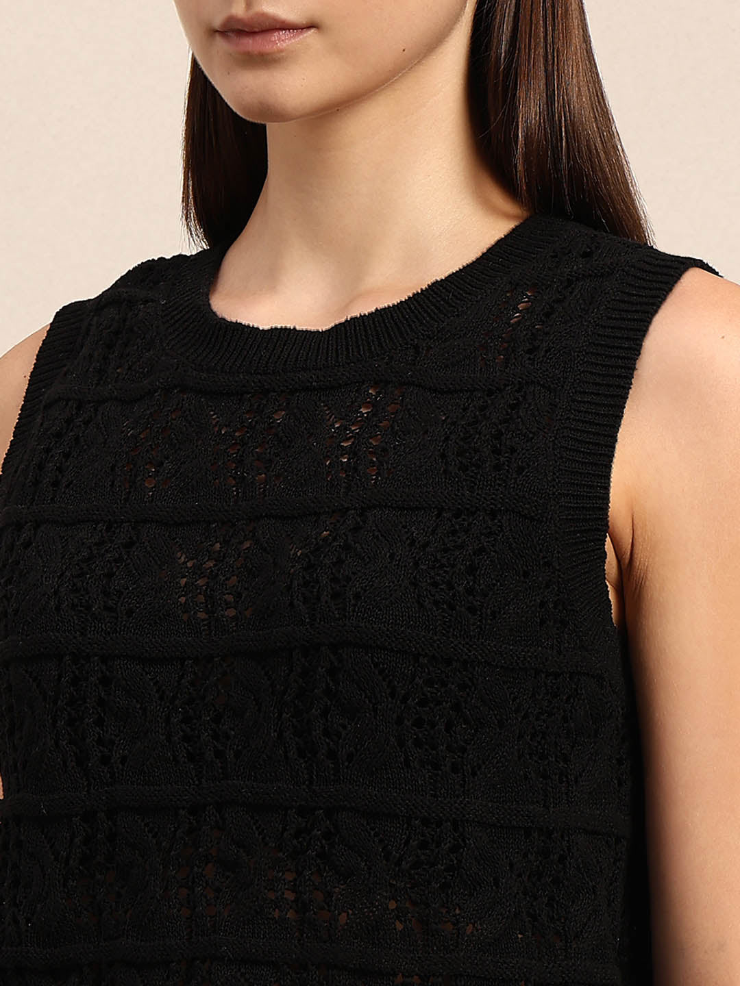 O-Neck Knitted Sleeveless Pullover