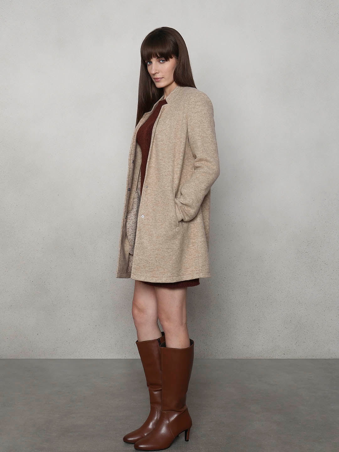 Brushed Beige Coat