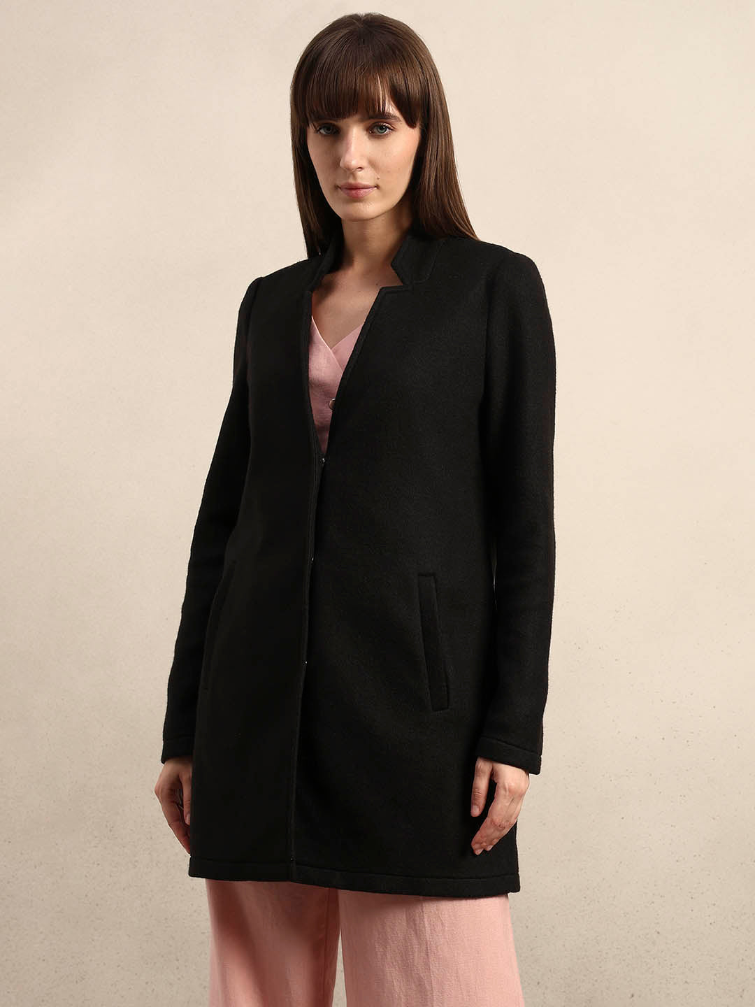 Brushed Longline Coat