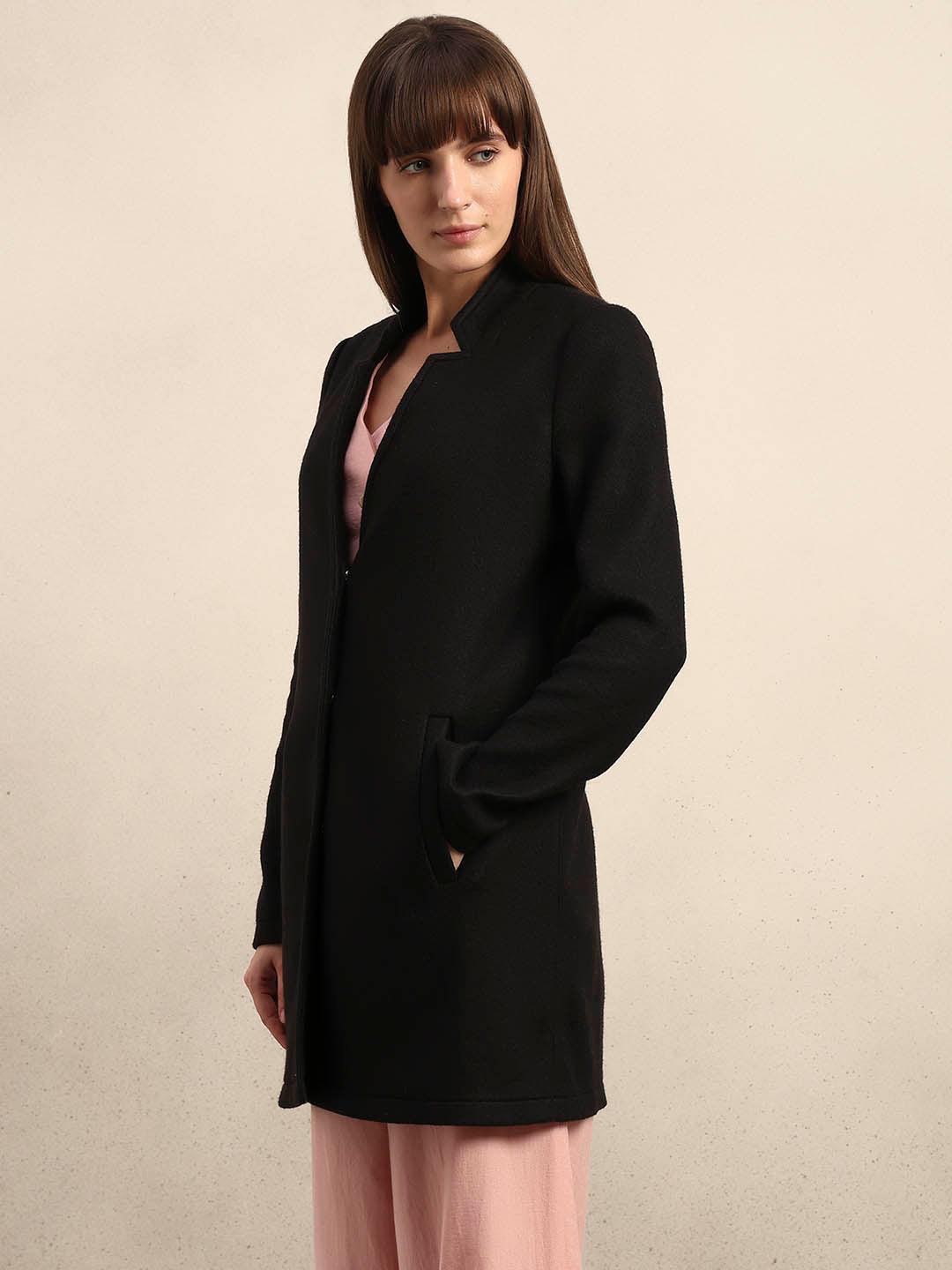 Brushed Longline Coat