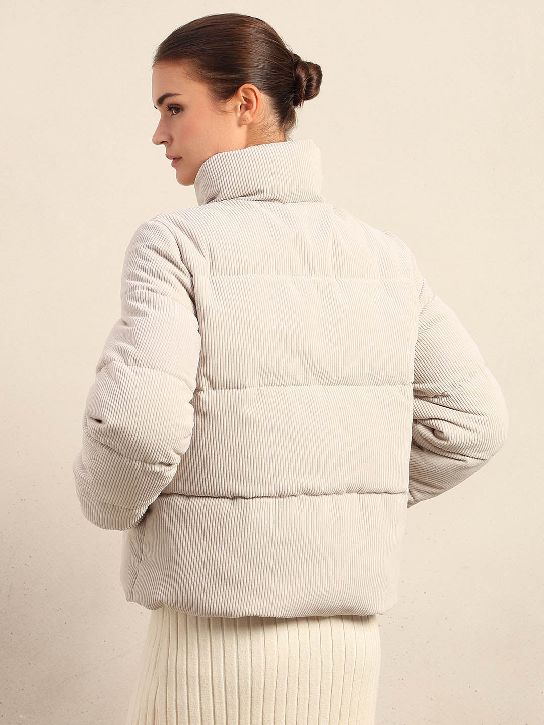 Corduroy Puffer Short Jacket