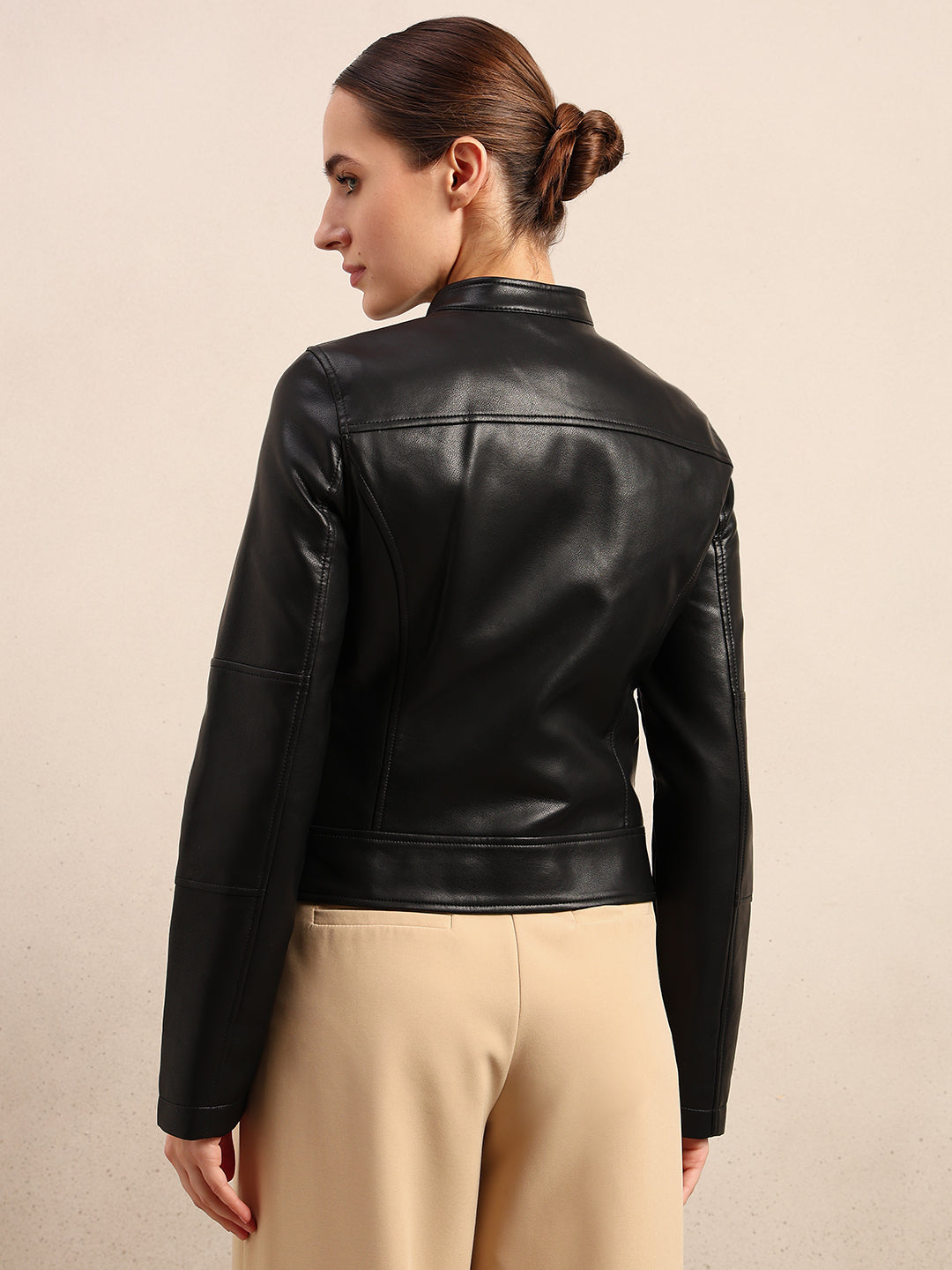 Structured High Neck Jacket - Black