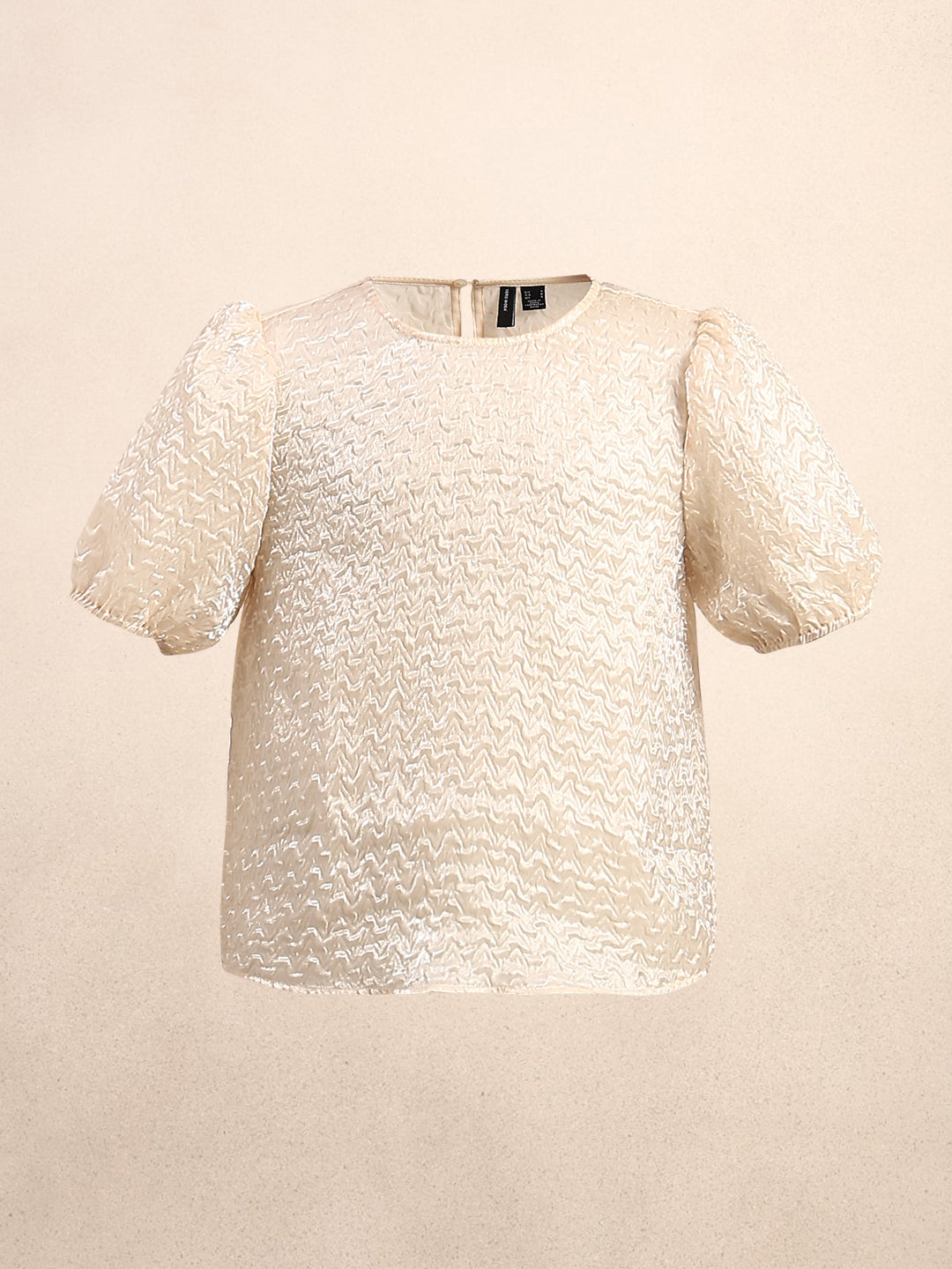 Textured Puff Sleeves Top