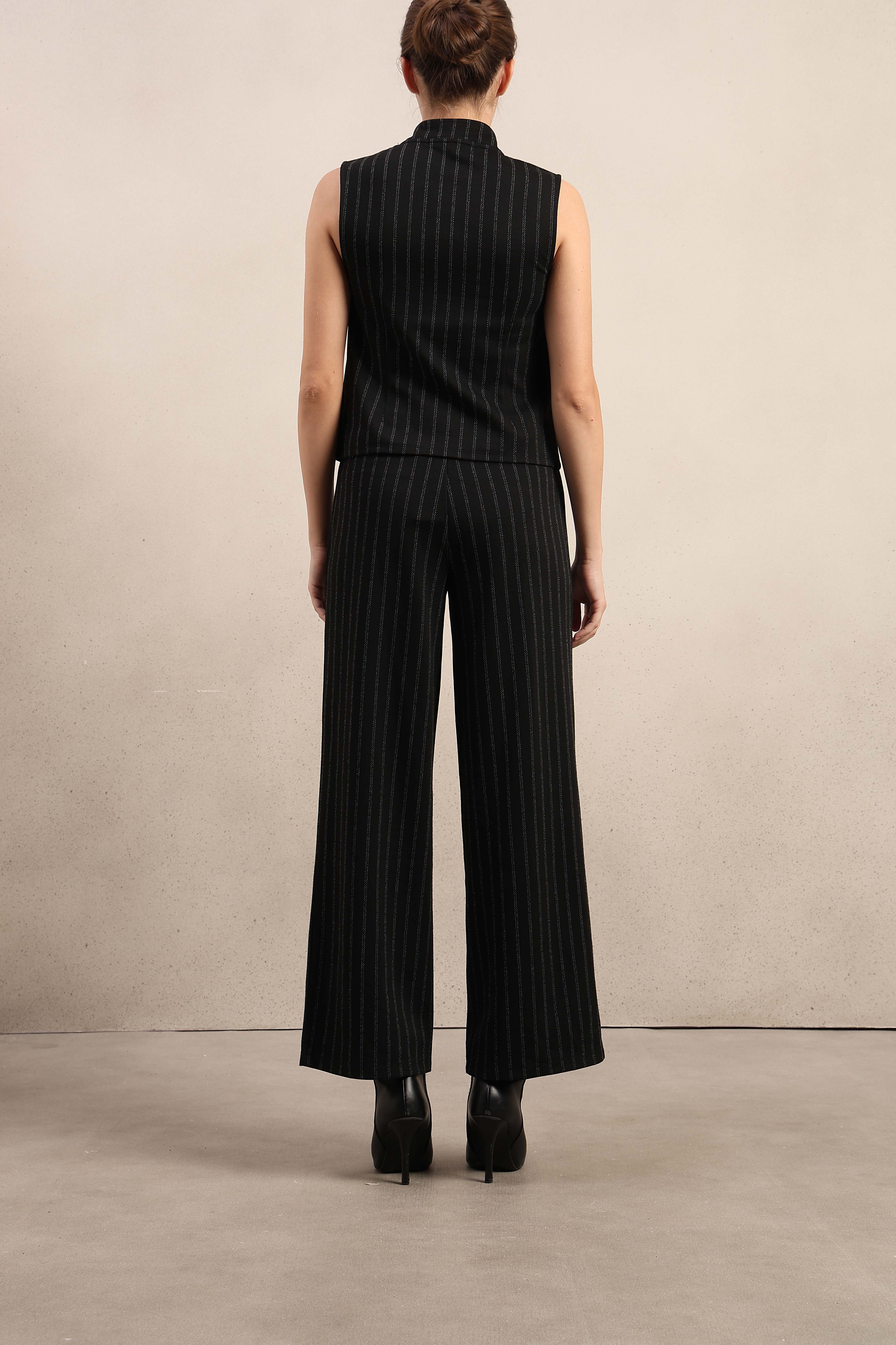 High Rise Pinstripe Pants