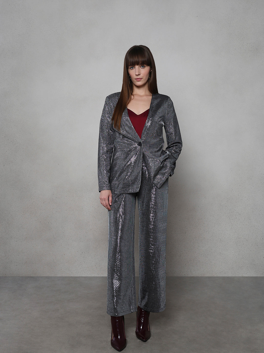 Self-Design Straight Fit Pants