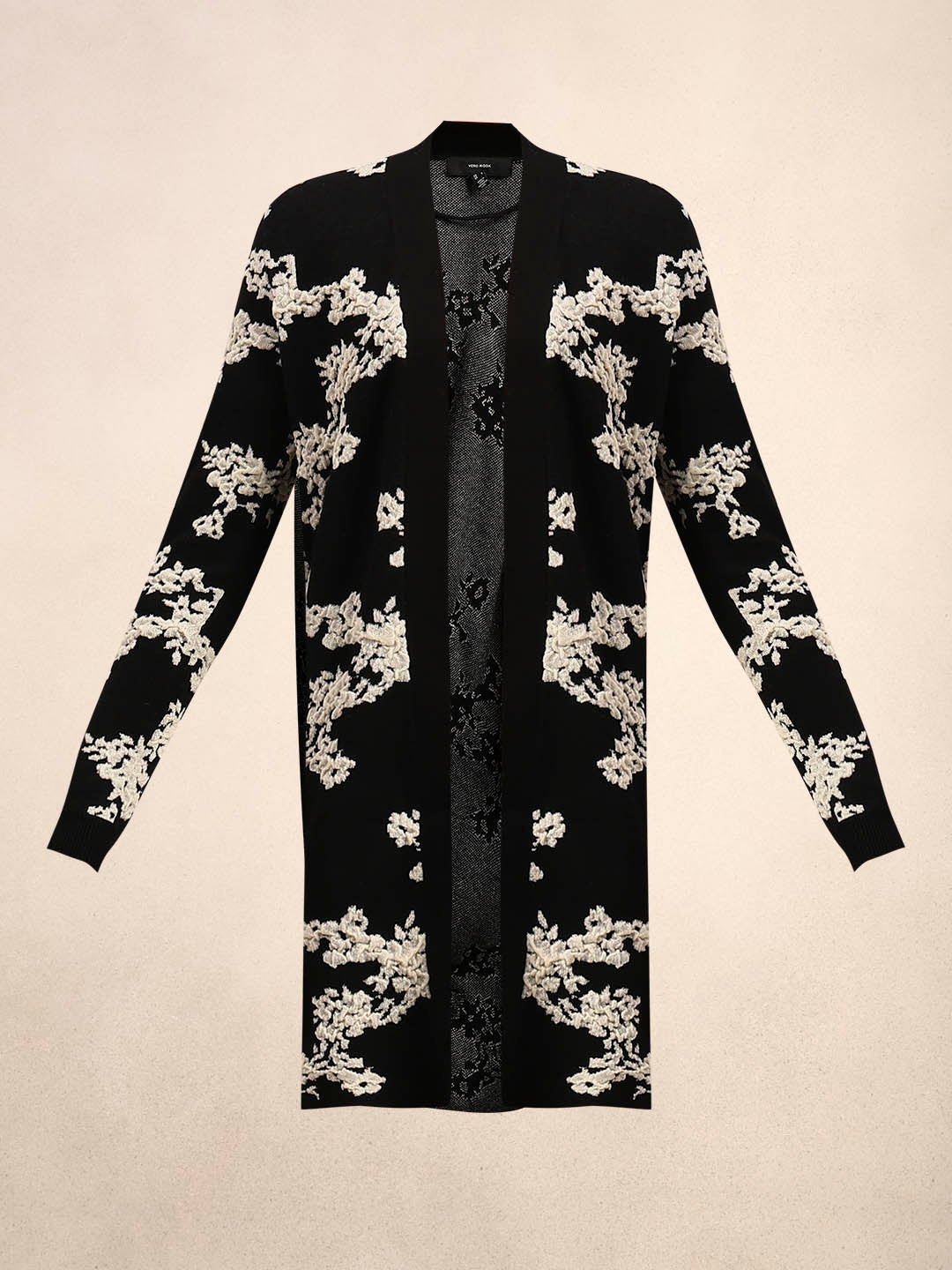 Floral Longline Open Cardigan