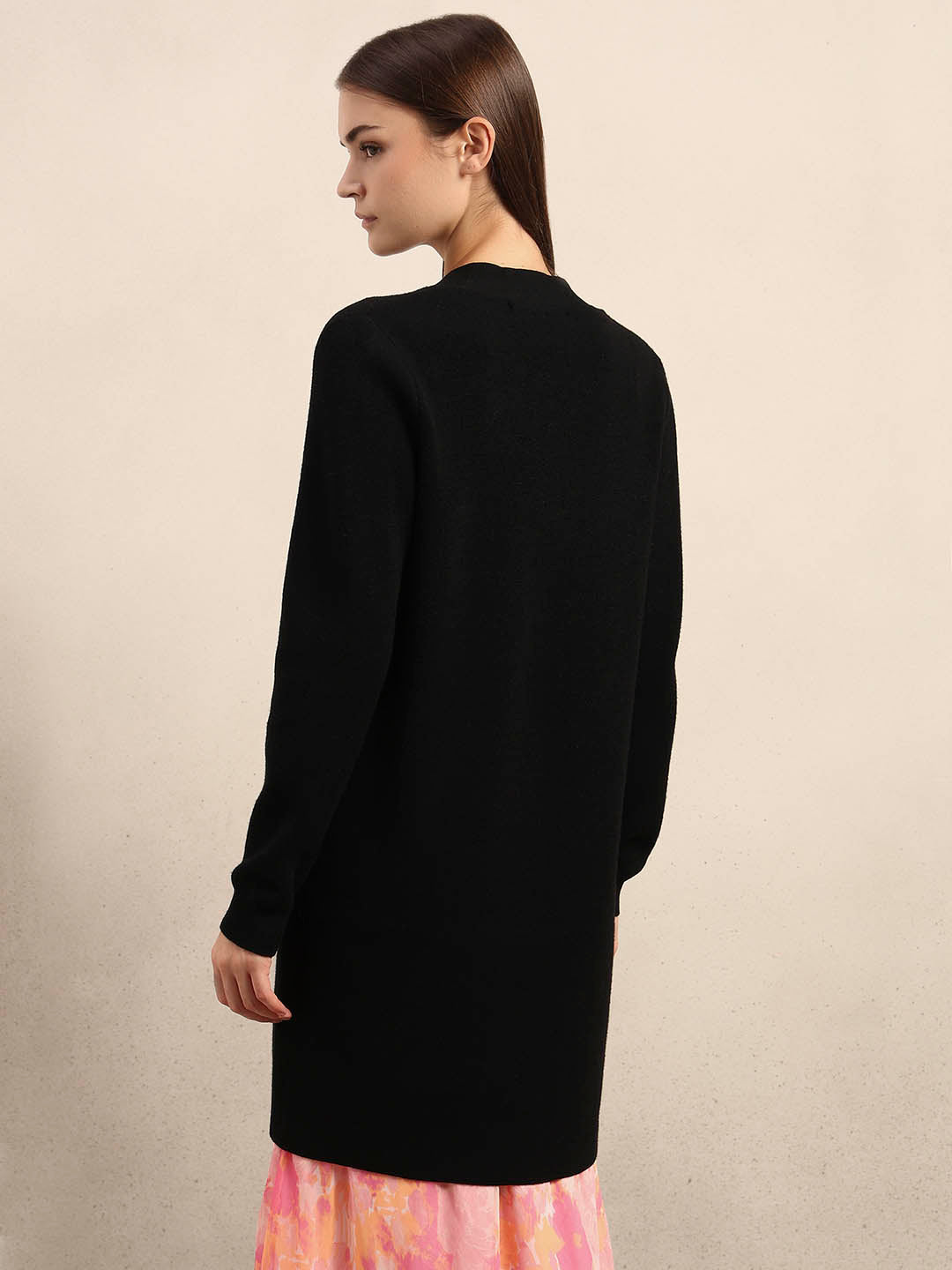 Long Front Open Cardigan