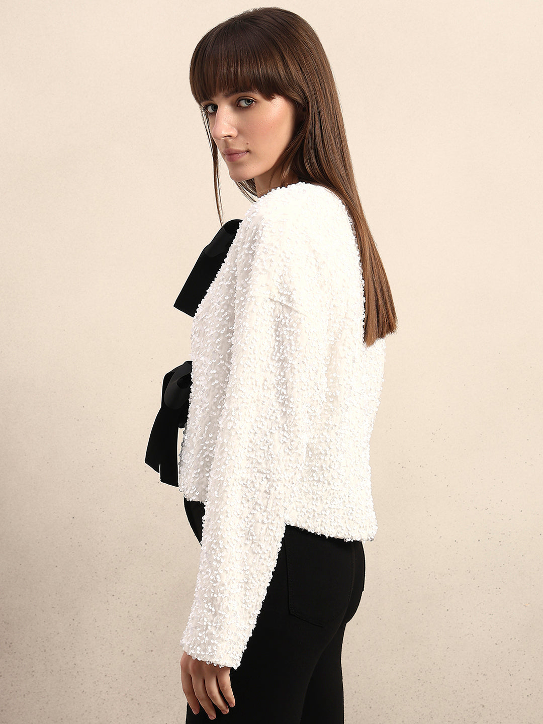 Oversized Bow Detail JACKET