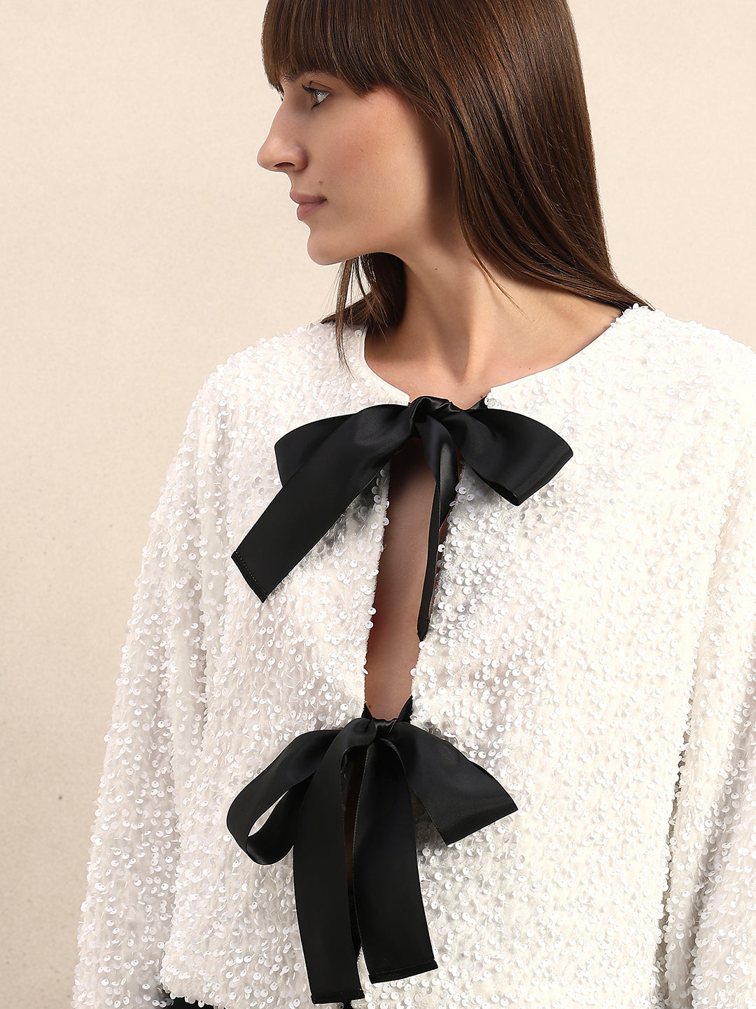 Oversized Bow Detail JACKET
