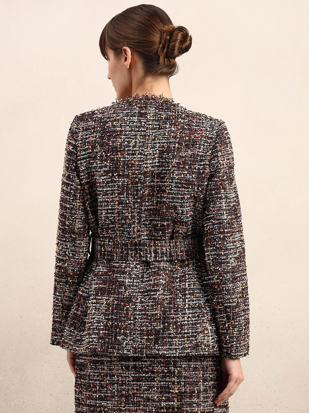 Tweed Wrap Blazer