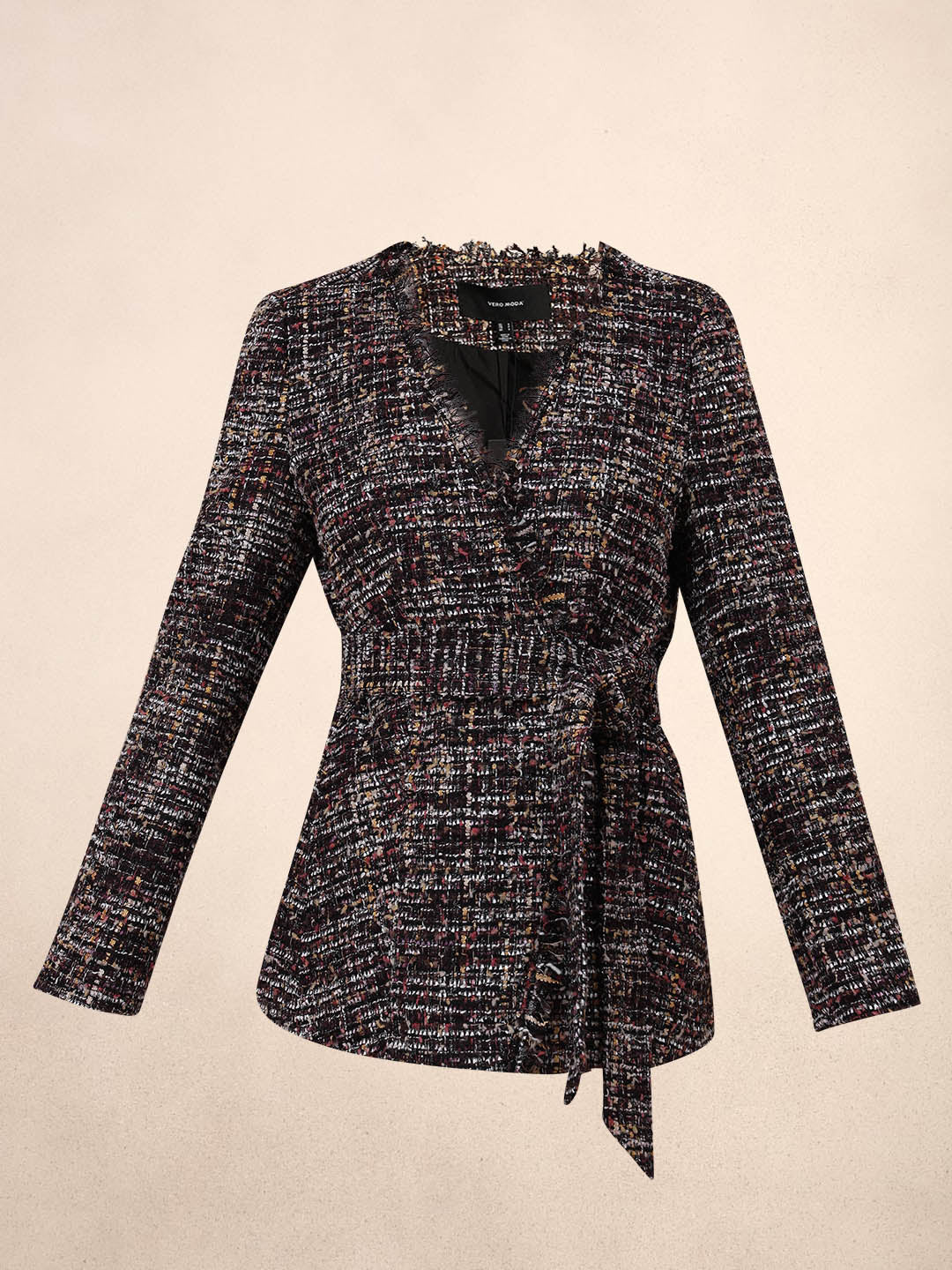 Tweed Wrap Blazer