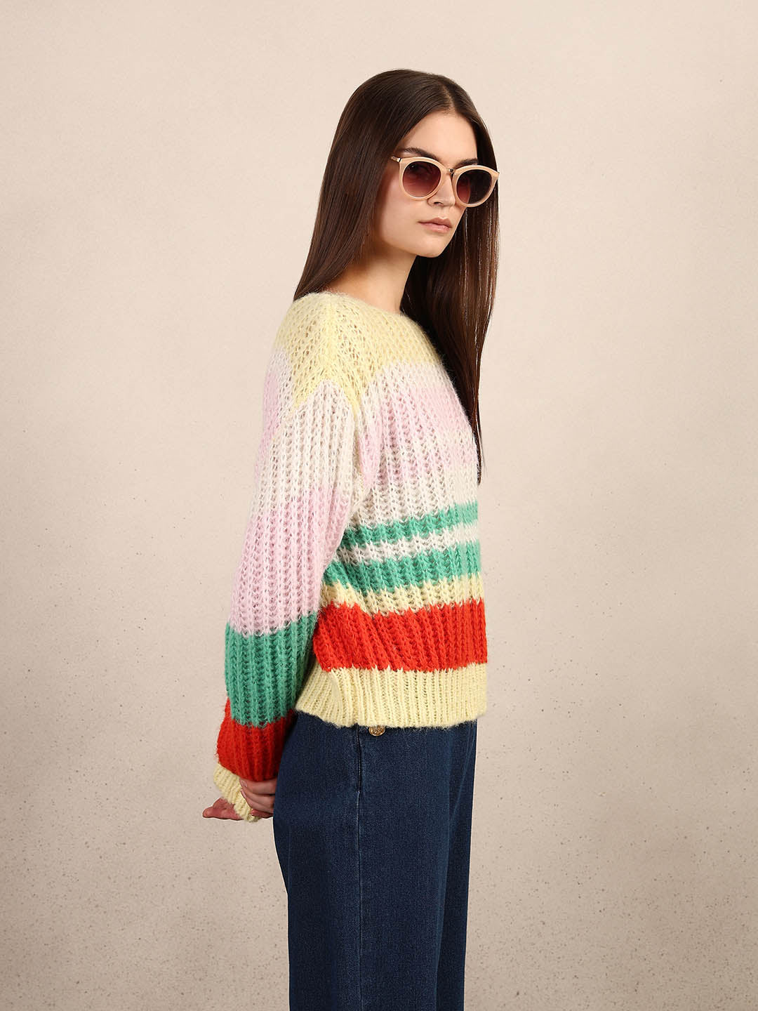 Multi-Colour Boatneck SWEATER