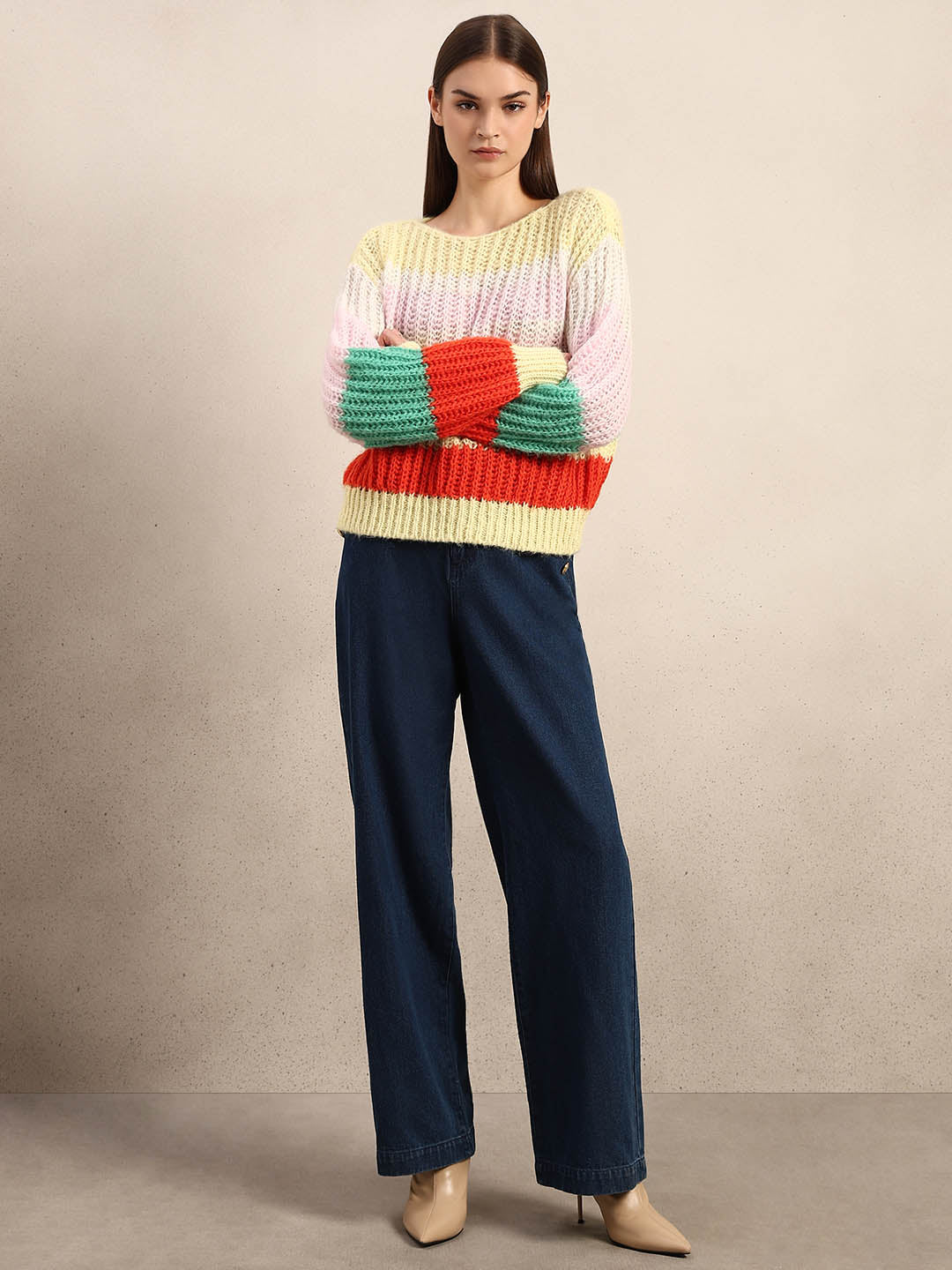 Multi-Colour Boatneck SWEATER