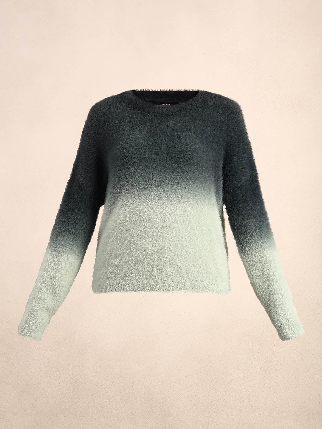 Green Gradient Fuzzy Sweater