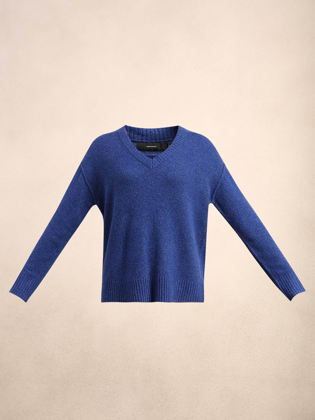 Dark Blue V-Neck Pullover
