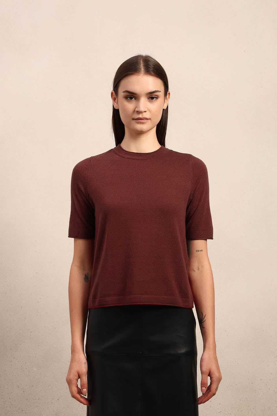 Short Sleeves O-Neck Pullover