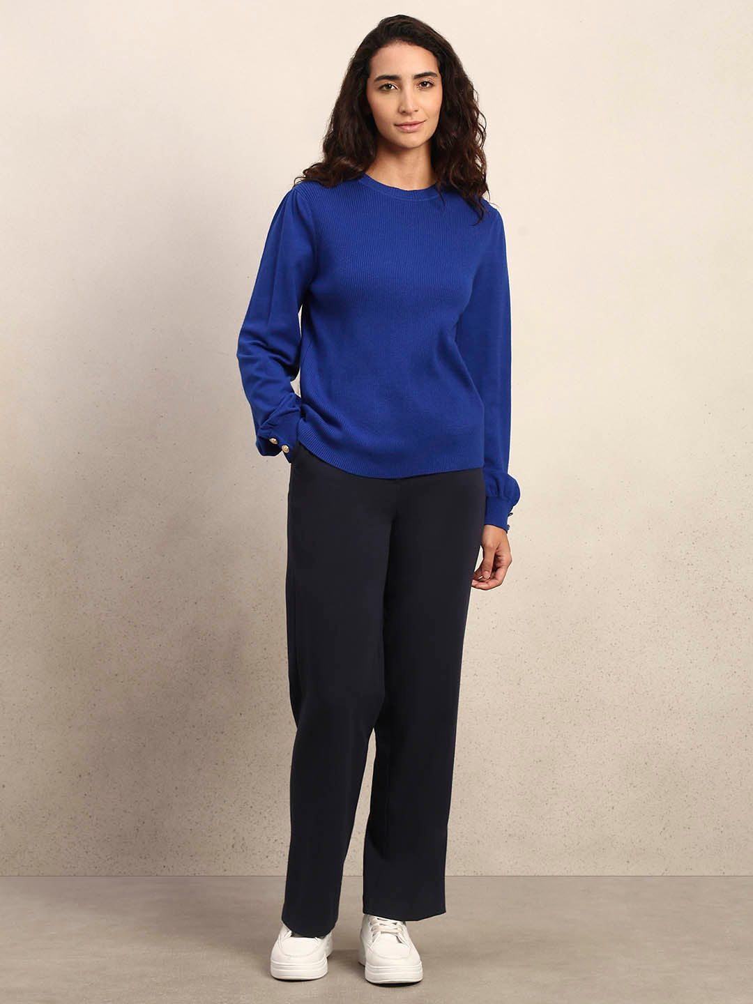 Royal Blue O-Neck Pullover