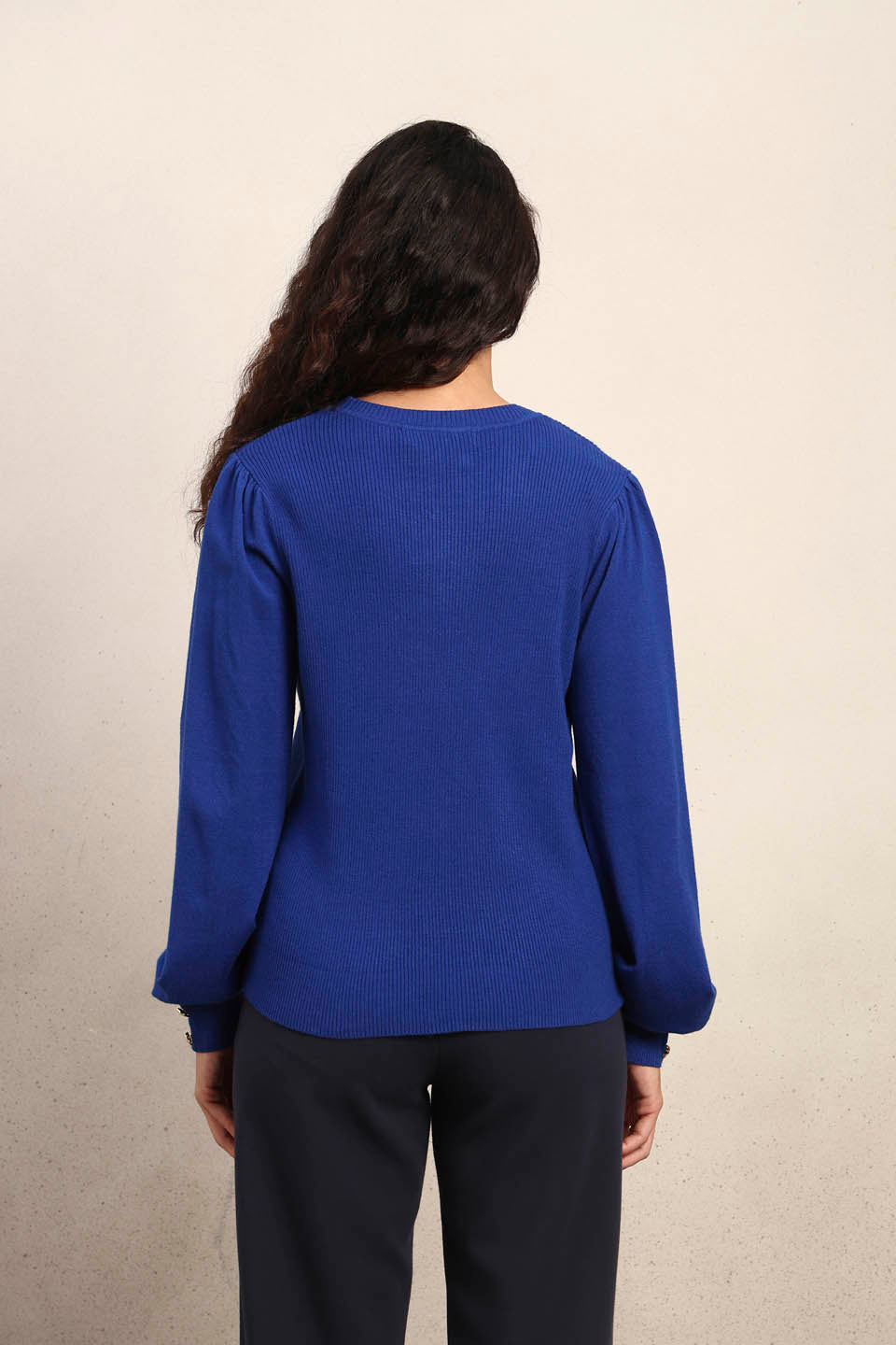 Royal Blue O-Neck Pullover