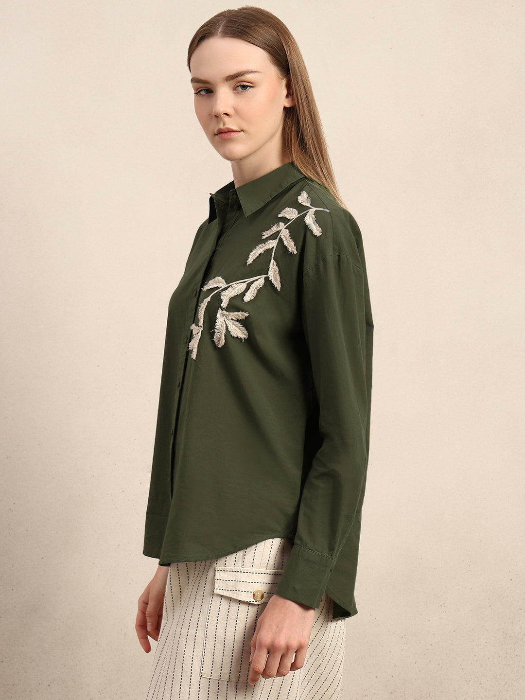 Organic Cotton Embroidered Shirt