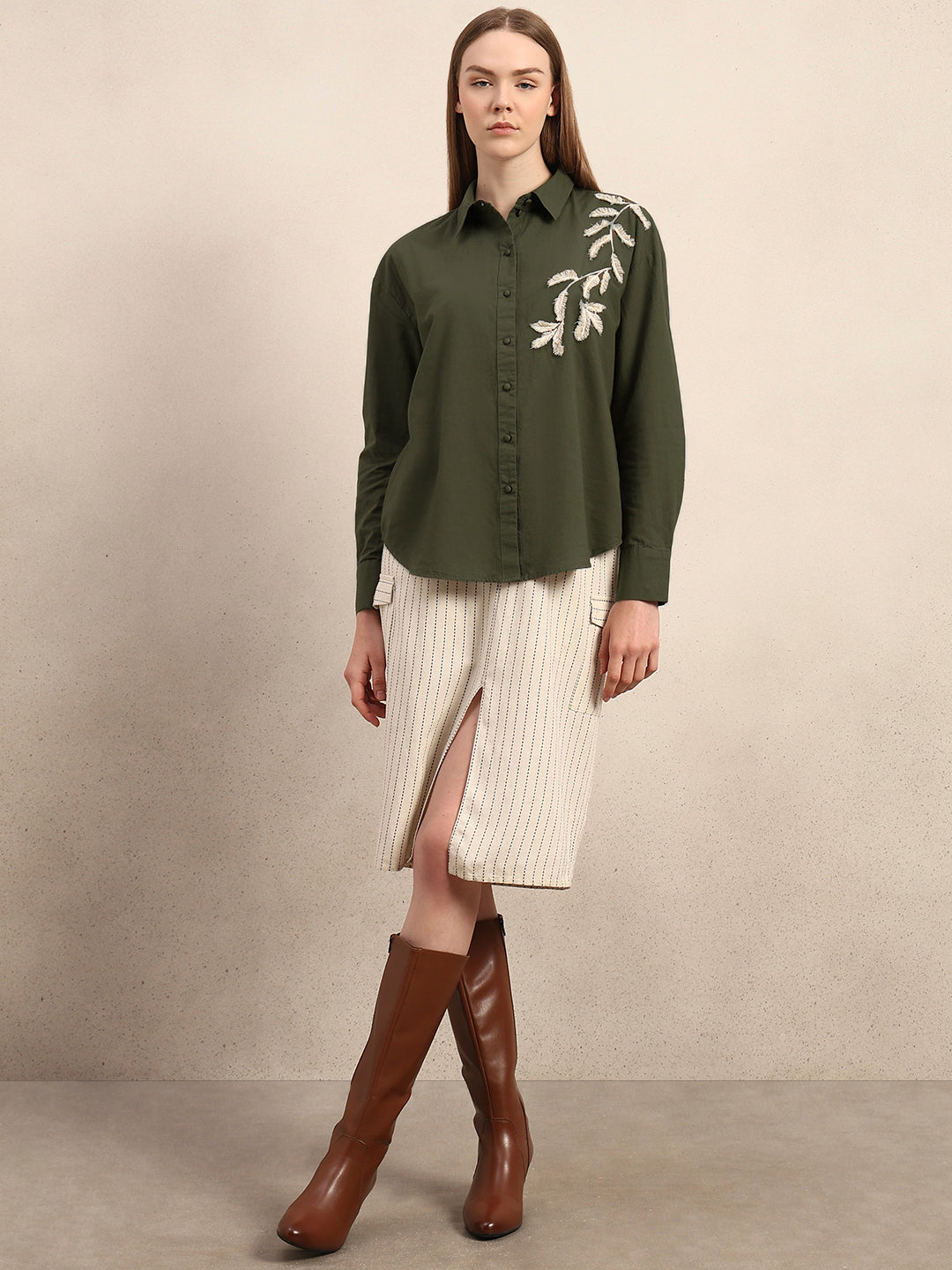 Organic Cotton Embroidered Shirt