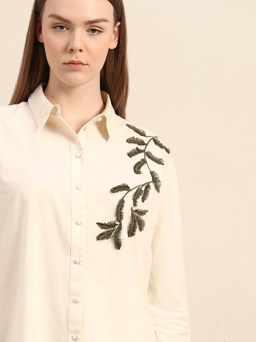 Embroidered Button Down Shirt