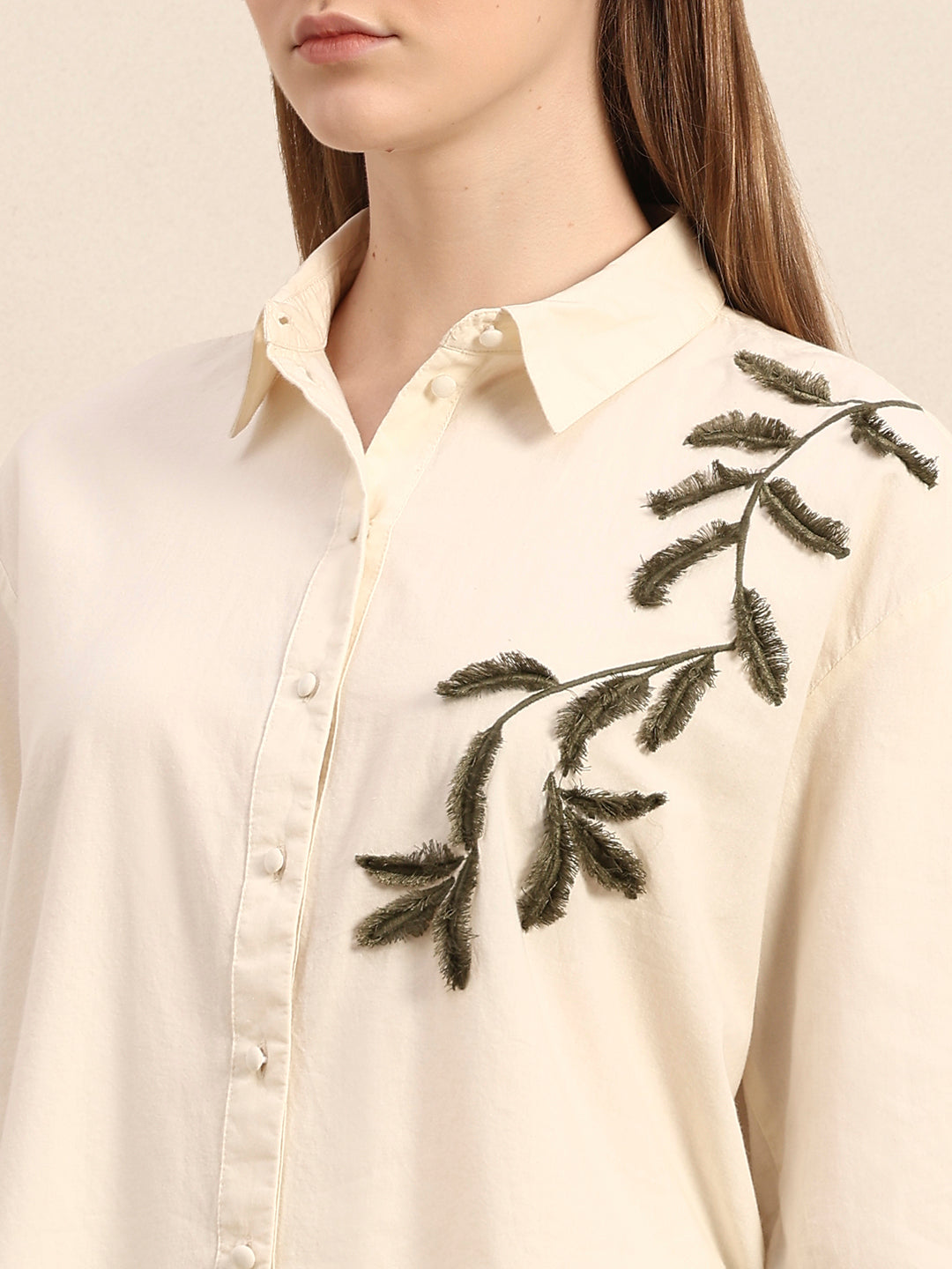 Embroidered Button Down Shirt