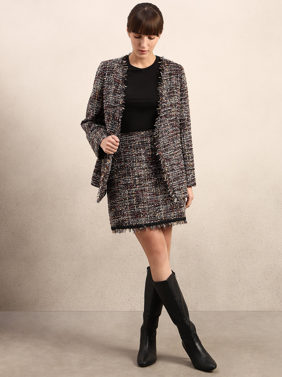 Printed Mini Pencil Skirt