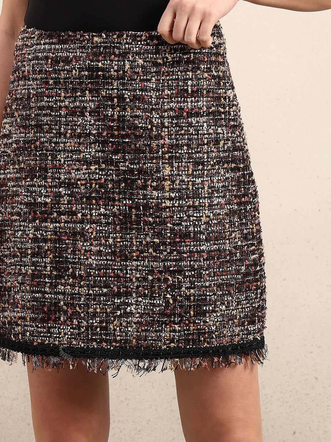 Printed Mini Pencil Skirt