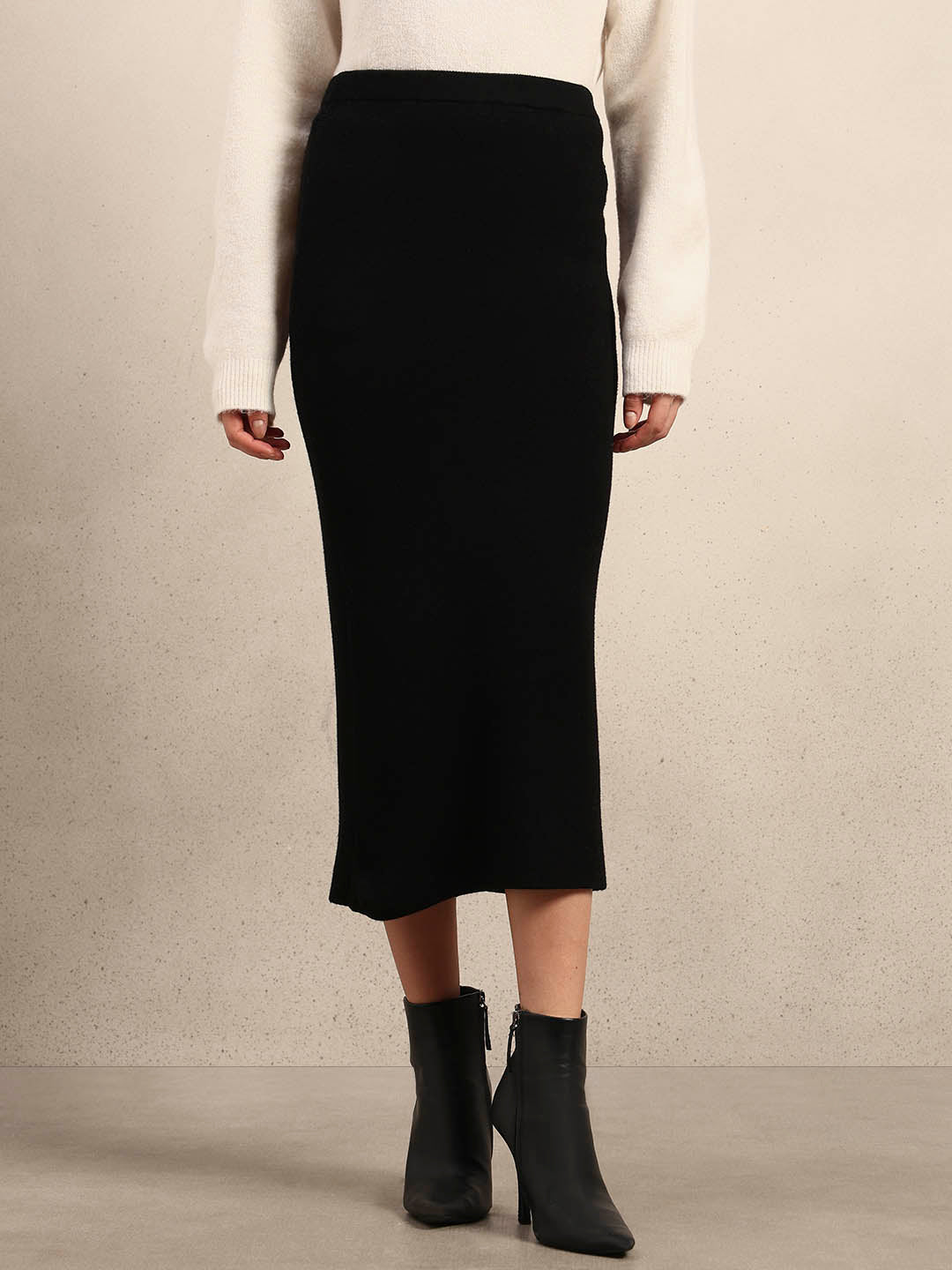 Knitted Bodycon Midi Skirt