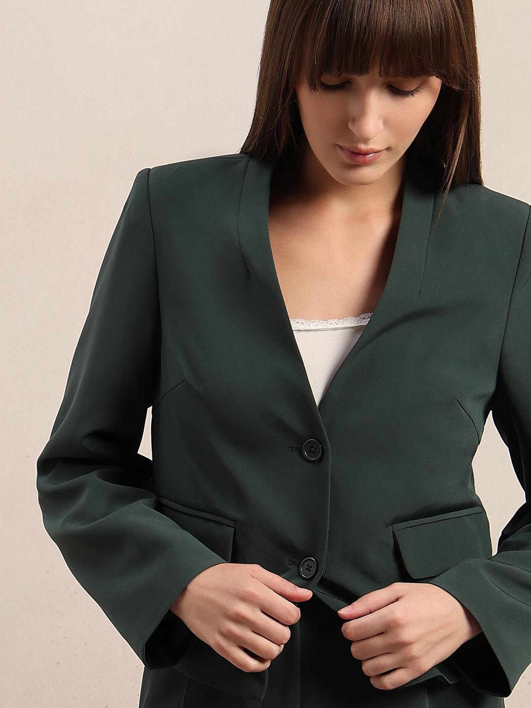 Dark Green Tailored Blazer
