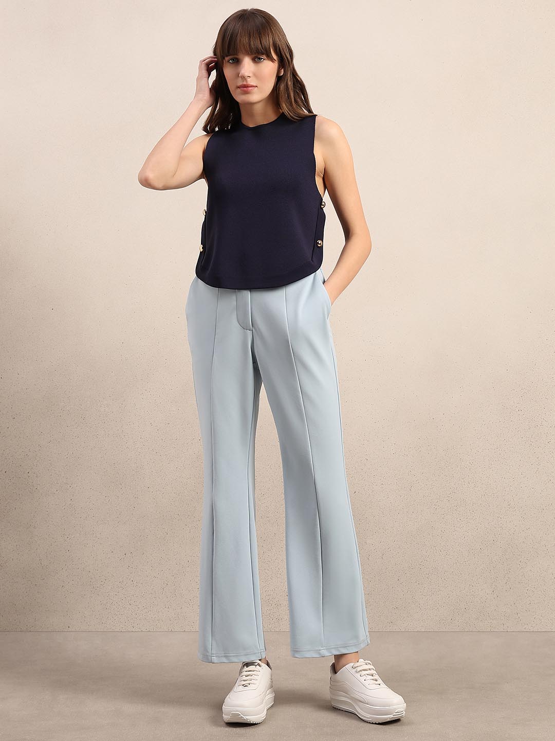 Navy Blue Sleeveless Top