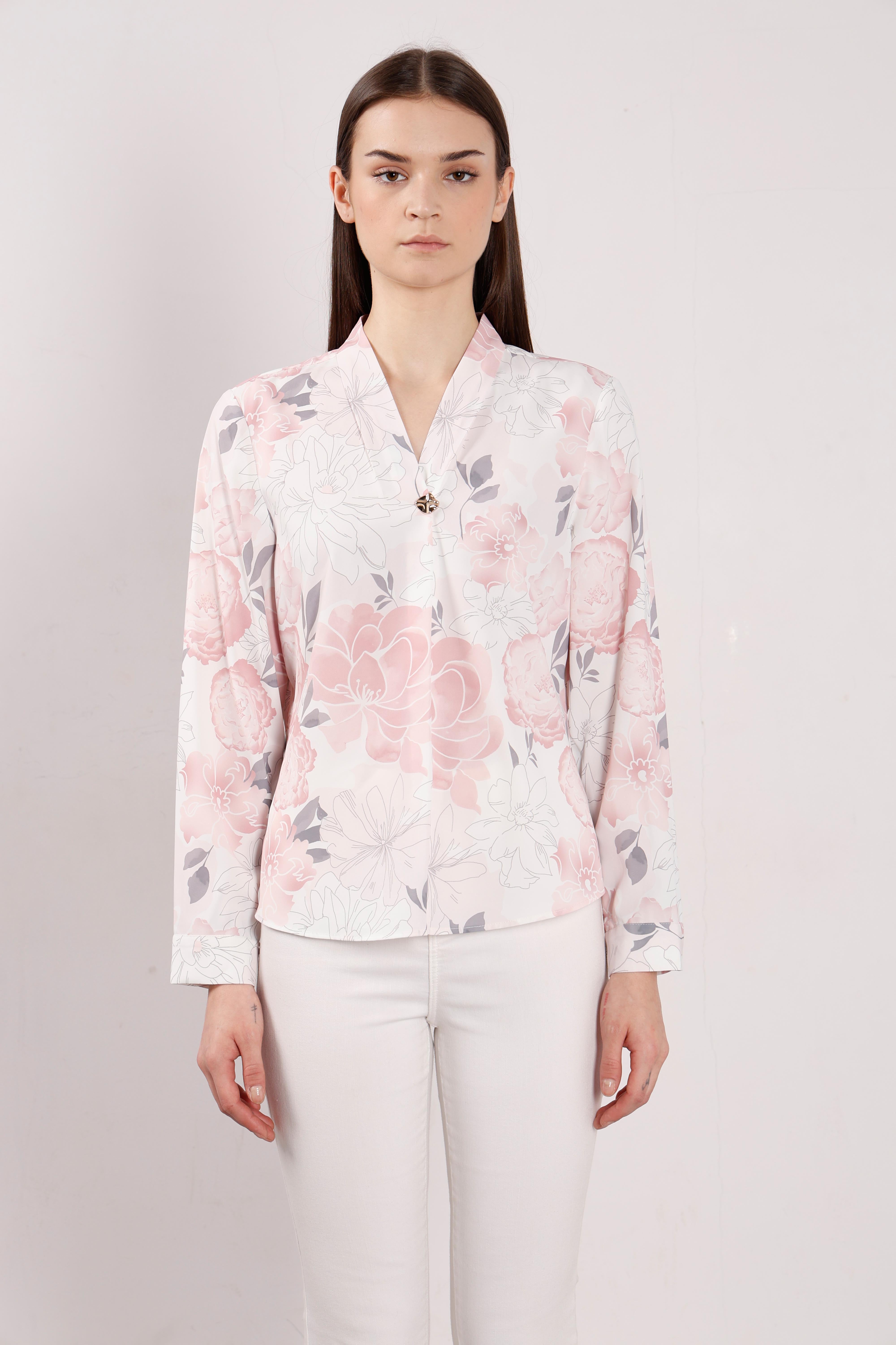 Vero Moda Pink & White Floral Top