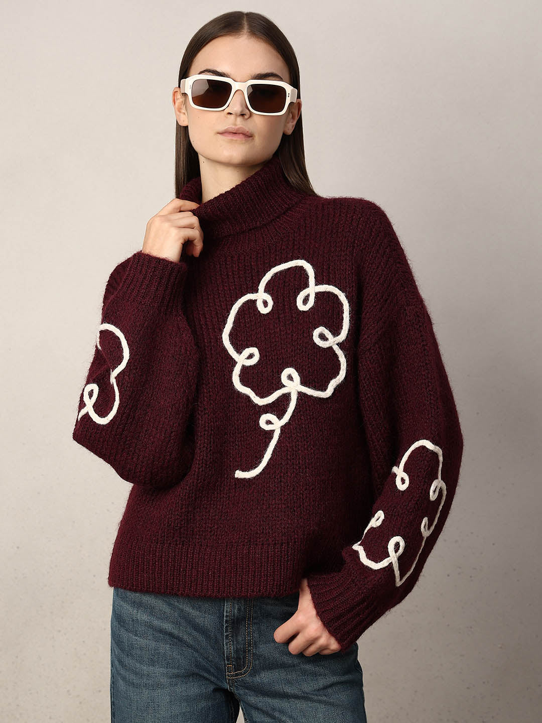 Embroidered Rollneck Sweater