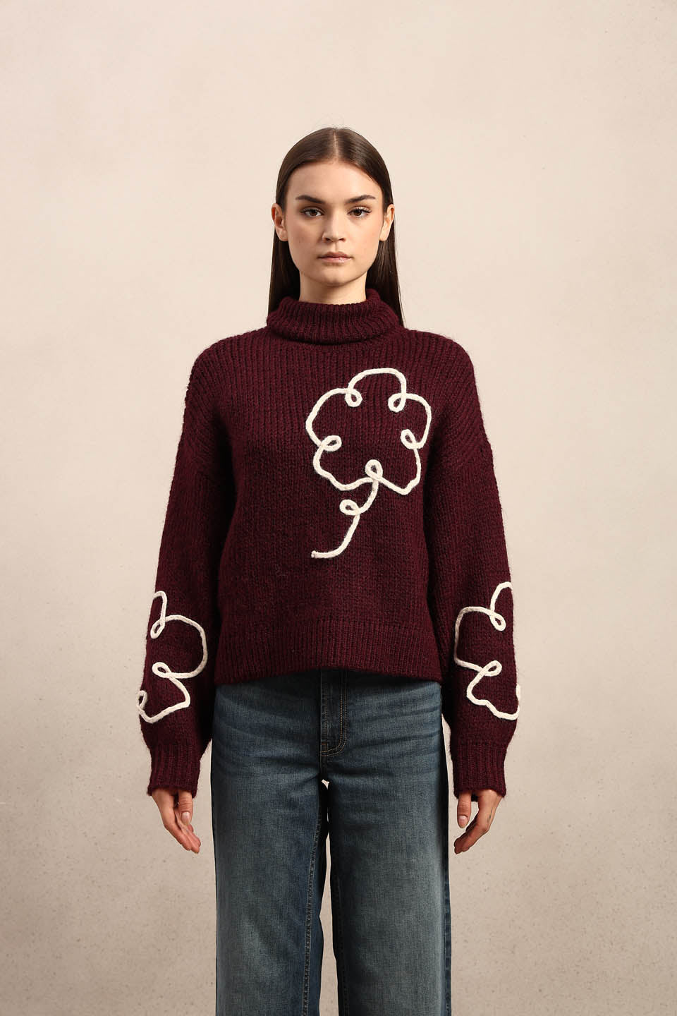 Embroidered Rollneck Sweater