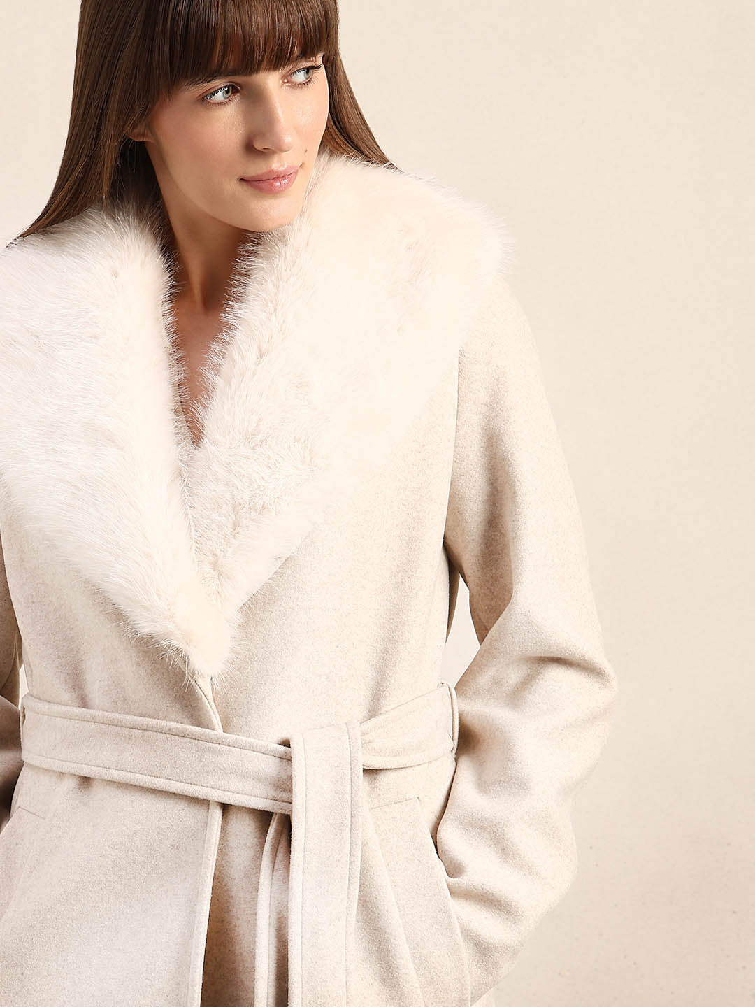 Off-White Belted Long Coat