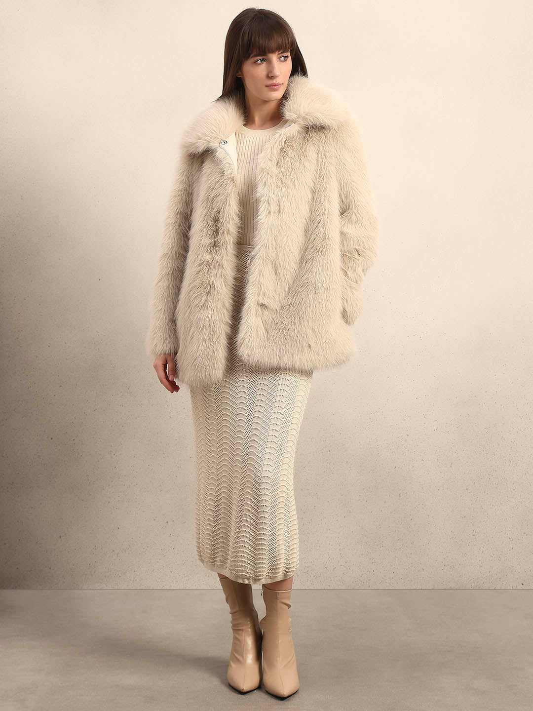 ジャケット・アウター RANDEBOO melt fake fur coat Faux Fur Coat