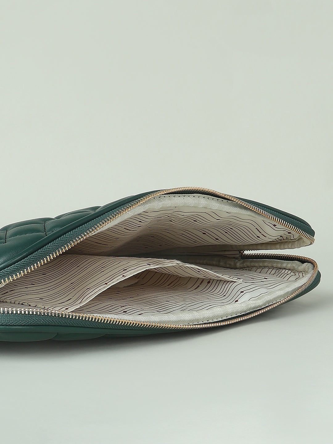 Green Sew Detail Laptop Sleeve
