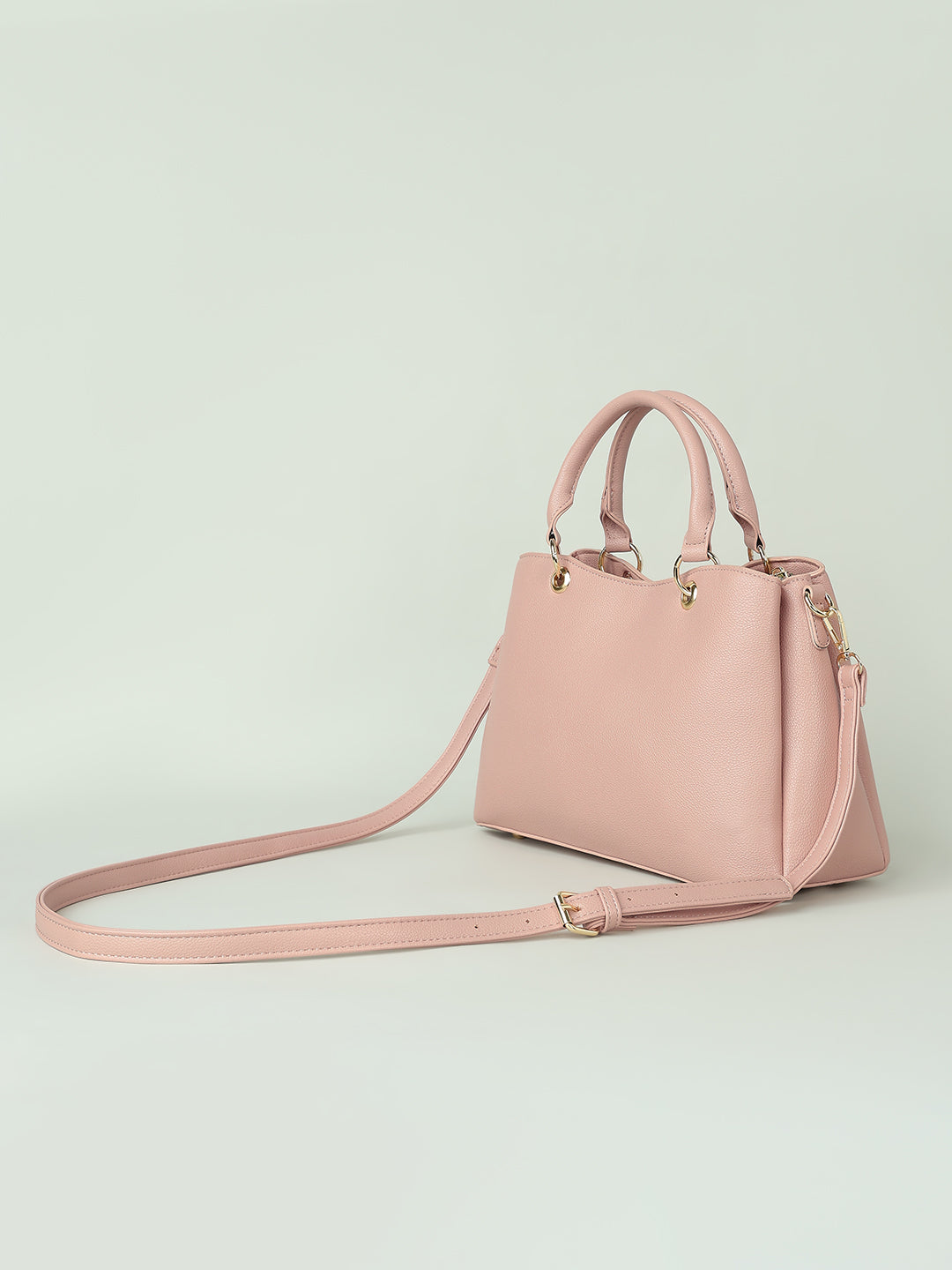 Pink Detachable Strap Handbag