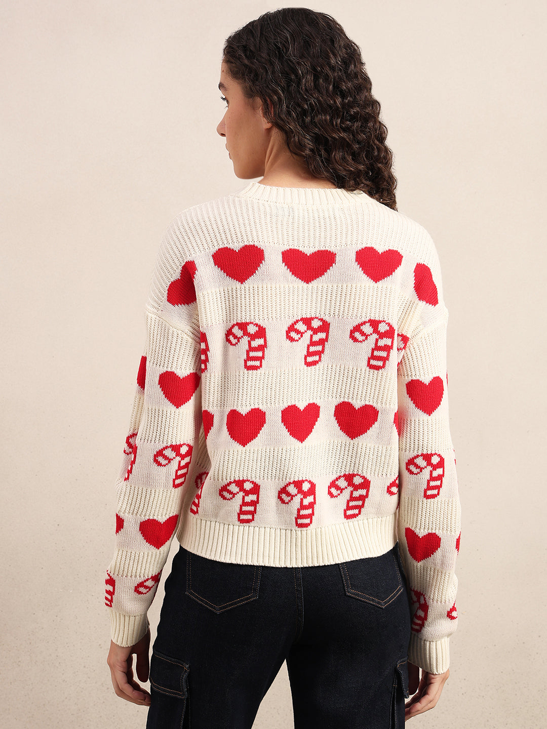 Printed O-Neck Pullover