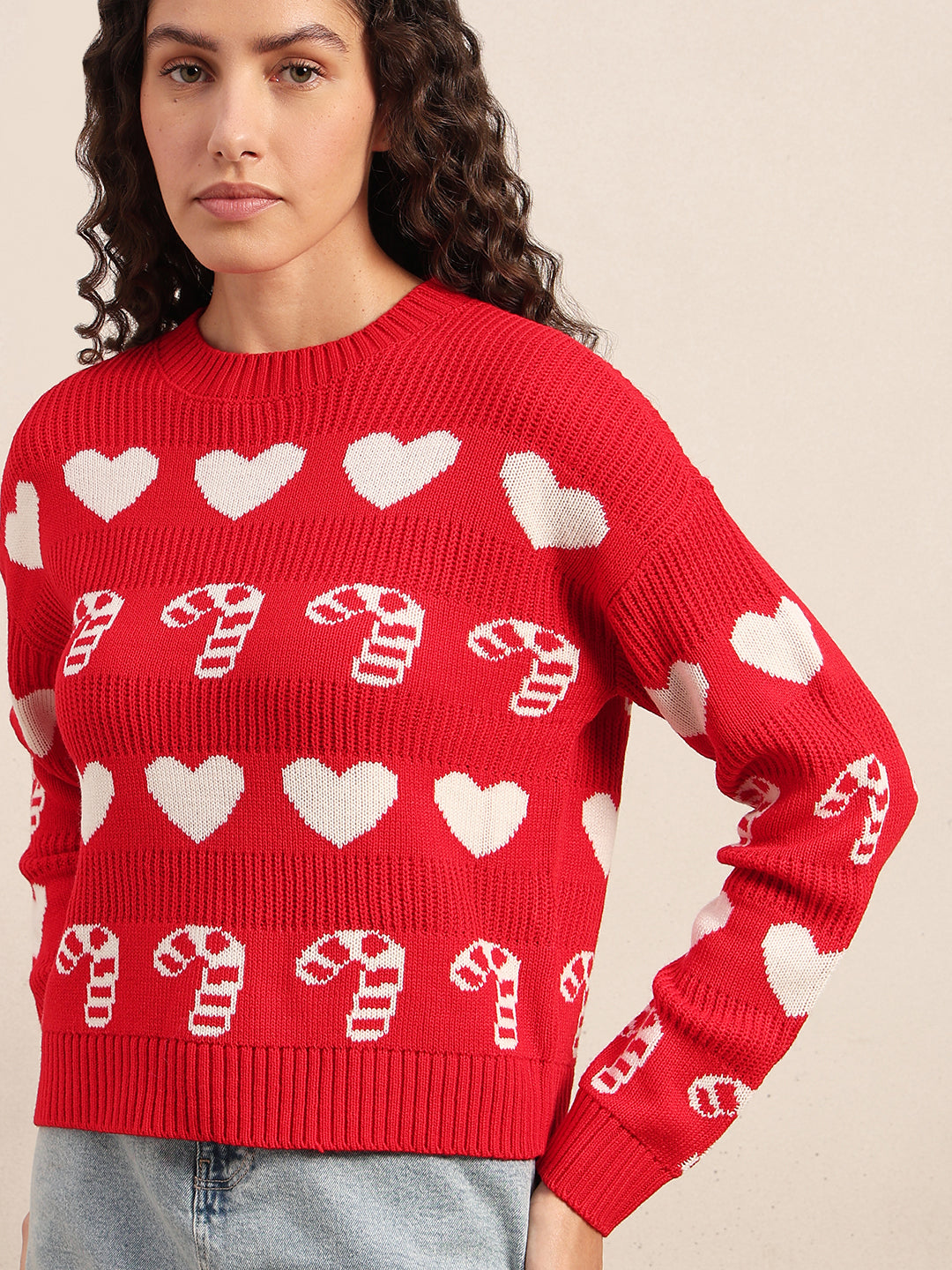 Candy Cane O-Neck Pullover