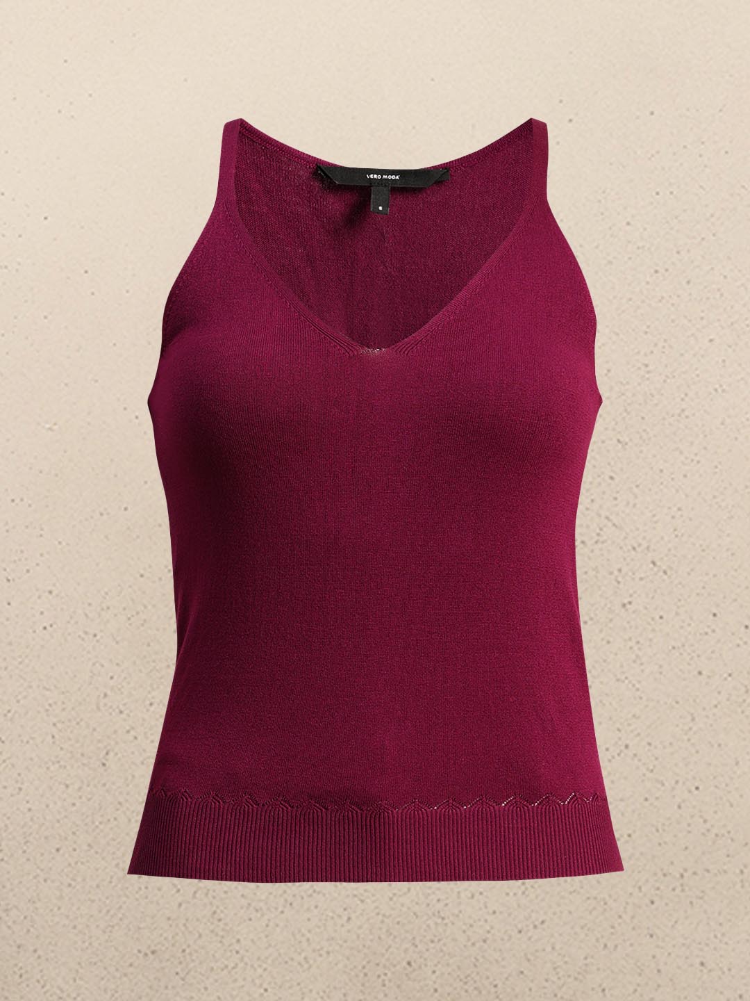 Maroon Knit Top